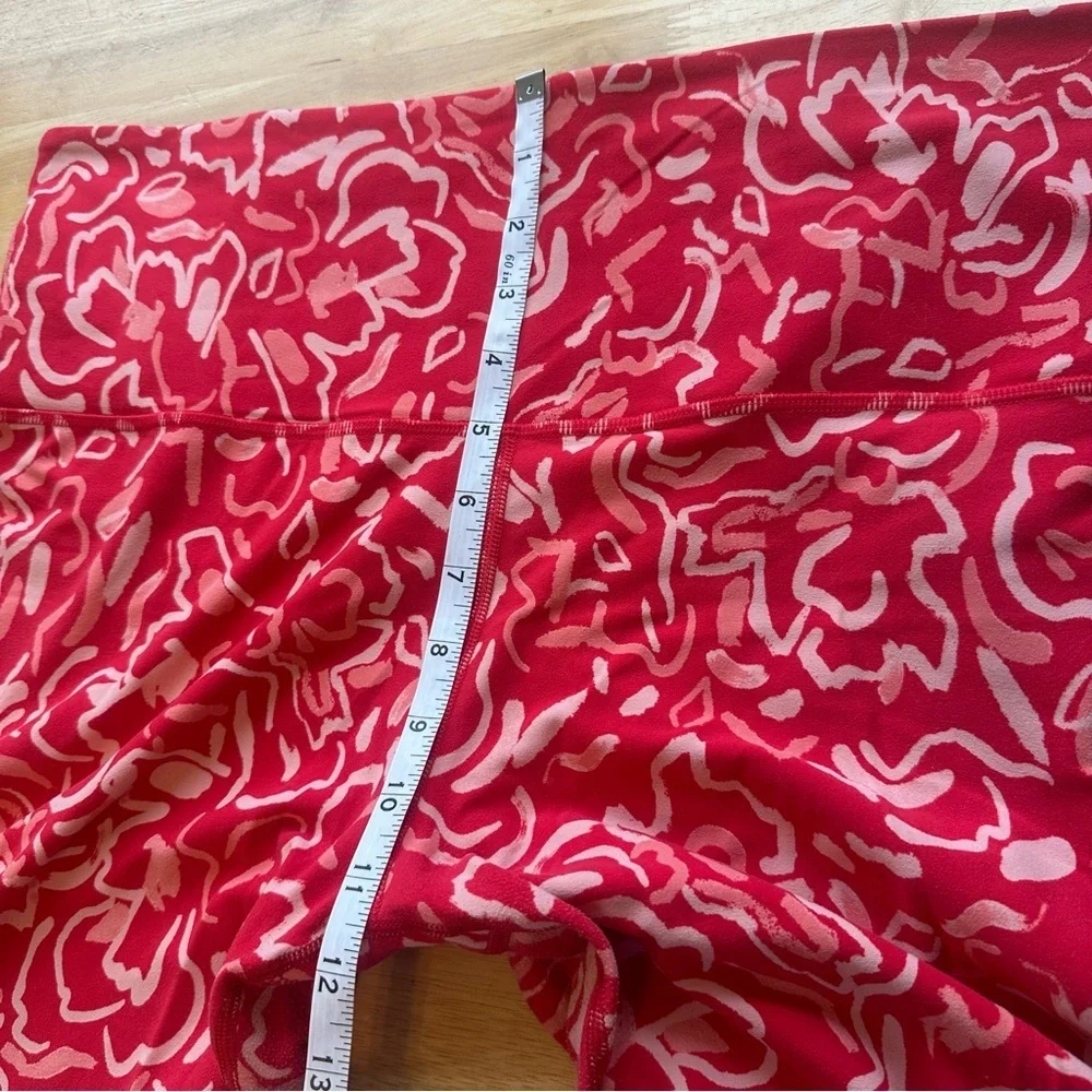 Athleta Leggings Red Pink Plus Size 2X Elation Printed Abstract Floral